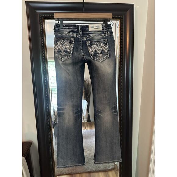 Grace in LA Women's Vintage Boot Cut Jeans Easy Fit Embroidered Blue Size 26 - Picture 3 of 7